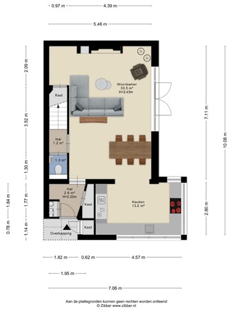 Floorplan - Achthovenpolderpad 2, 2807 KK Gouda